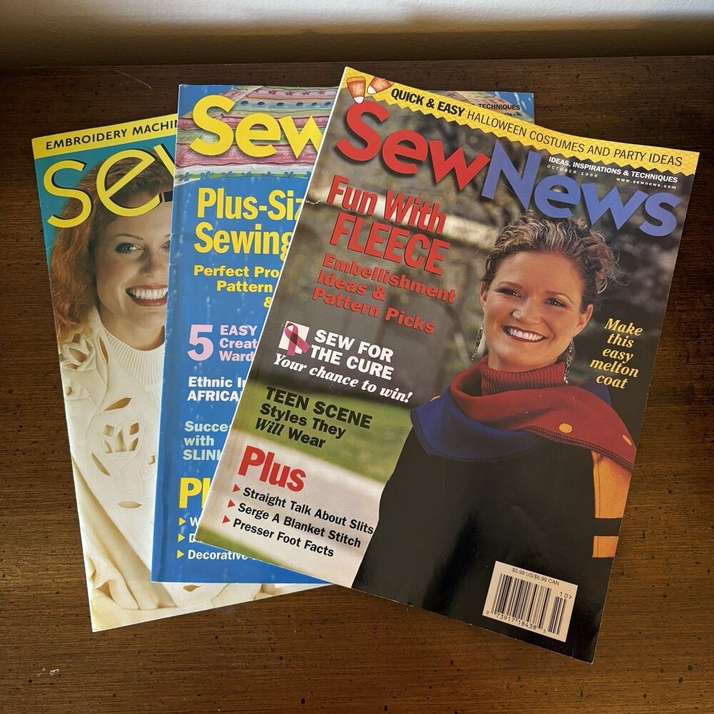 Sew News Magazine 98/99 (3) Cutwork Serger Plus Size Sewing Machine Teachables